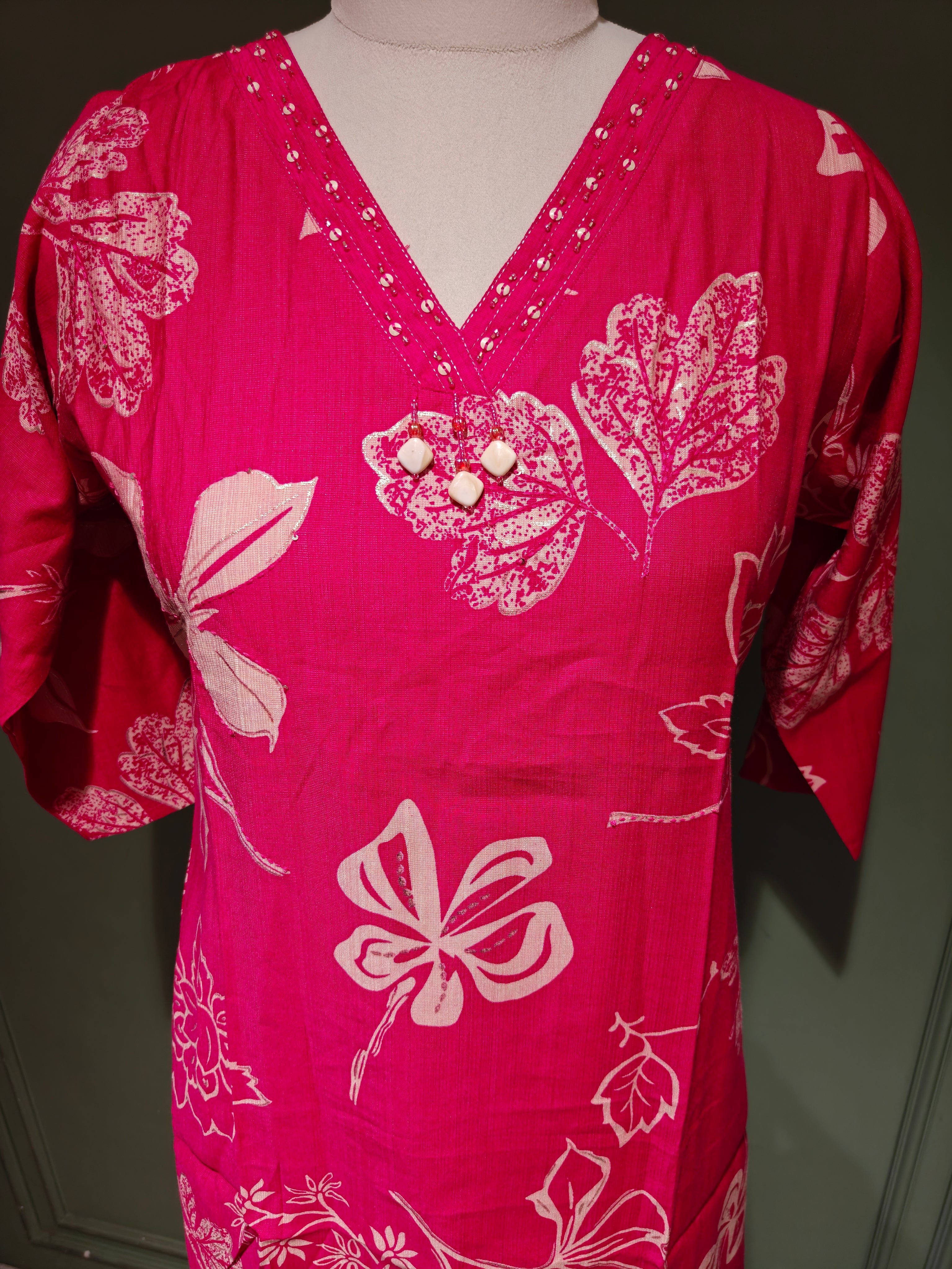 Pink Printed Vatican Salwar Suit with Dupatta