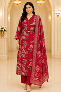 Floral Modal Silk Kurta Pant Dupatta Set